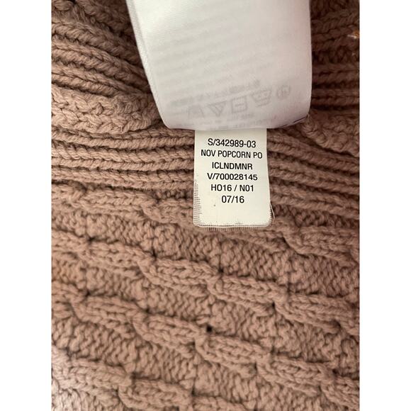 Old Navy Womens Sweater Medium Knit Pink Blush Cozy Diamond Pattern Scoop Neck - Picture 8 of 8